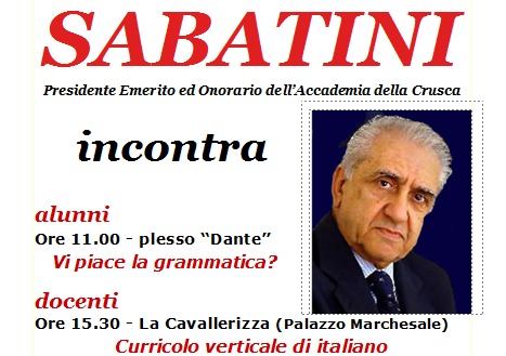 Laterza: "Il Prof. Francesco Sabatini incontra alunni e docenti"